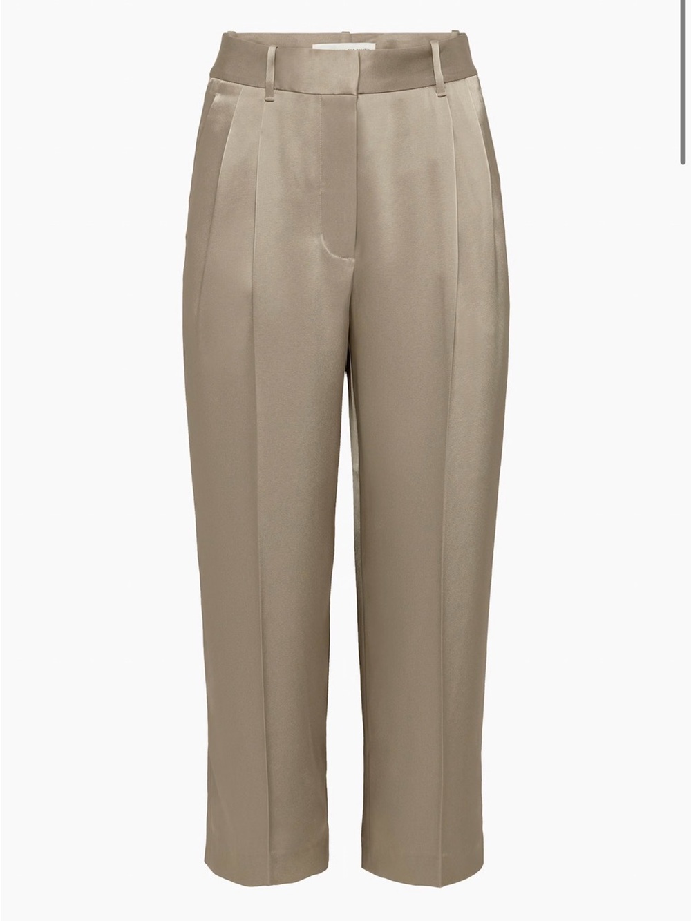 Aritzia Women’s The Effortless Pant™ Satin Cropped Nomad Taupe Sz 00